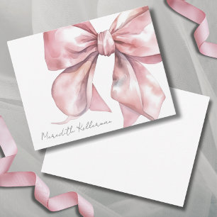Cartão De Notas Agradecimento Personalizado Elegante Arco Rosa