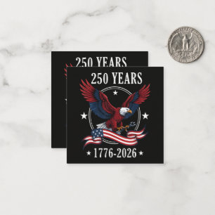 Cartão De Notas Águia e Bandeira 250 Anos 1776-2026 250º