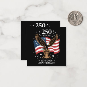 Cartão De Notas Águia e Bandeira 250 Anos da América 1776-2026