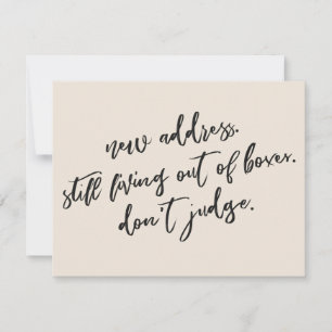 Cartão De Notas Ainda vivendo fora das caixas Não julgue Cream
