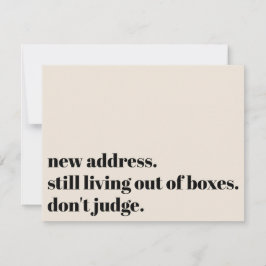 Cartão De Notas Ainda vivendo fora das caixas, não julgue Cream Ca