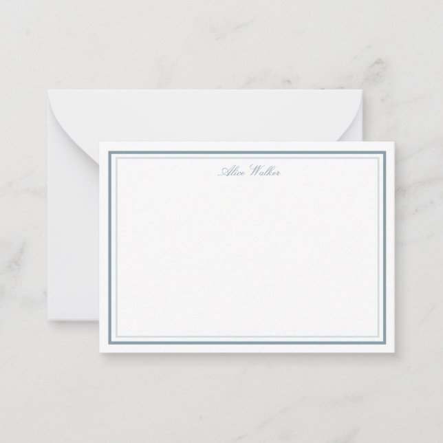 Cartão De Notas Airy Pastel Elegant Stationery Note Card (Frente)