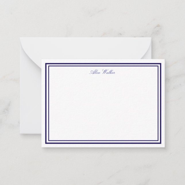 Cartão De Notas Airy Purple Elegant Stationery Note Card (Frente)