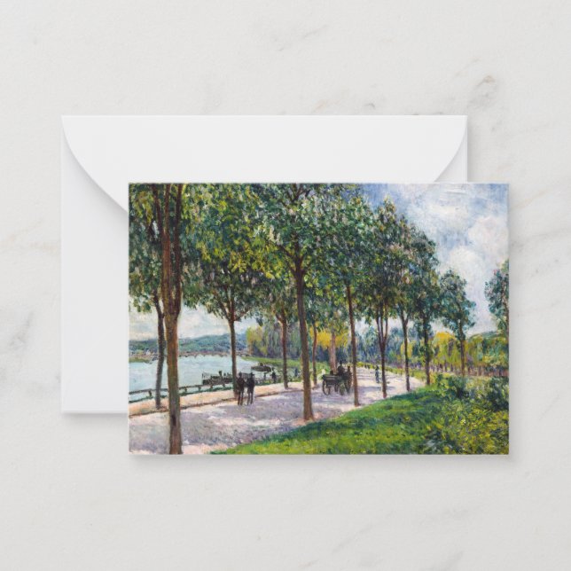Cartão De Notas Alfred Sisley - Allee de Castanheiras (Frente)