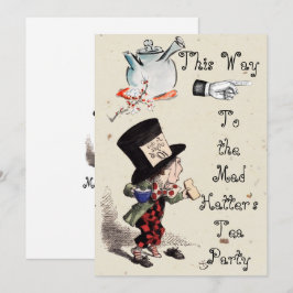 Cartão De Notas Alice - Festa do Chá de Mad Hatter 1865