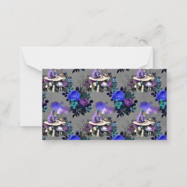 Cartão De Notas Alice no País das Maravilhas Flores de Caldeira (Frente)