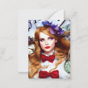 Cartão De Notas Alice Time Mantém a Movimentação da Arte Gerada AI
