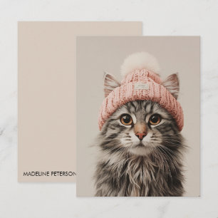 Cartão De Notas Amante de Gato Fofo