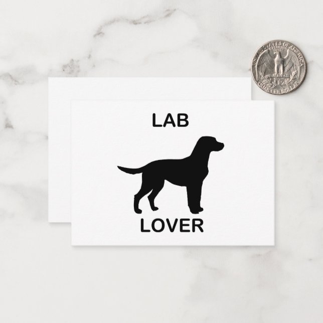 Cartão De Notas amante de lab (Frente/Verso In Situ)