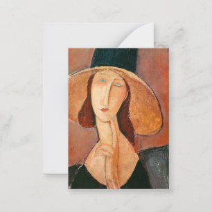 Cartão De Notas Amedeo Modigliani - Jeanne Hebuterne em Grande Cha