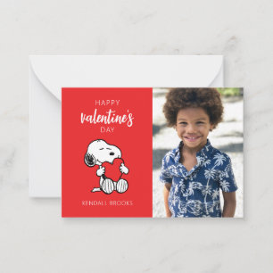 Cartão De Notas Amendoins   Abraço de Coração do Snoopy