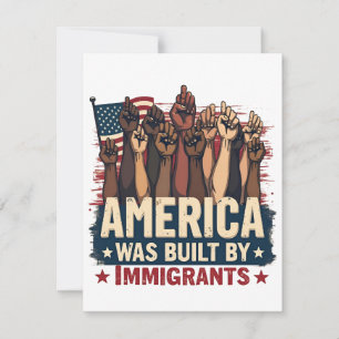 Cartão De Notas América foi construída por imigrantes Trump Democr