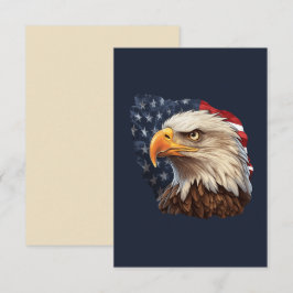 Cartão De Notas American Flag Bald Eagle