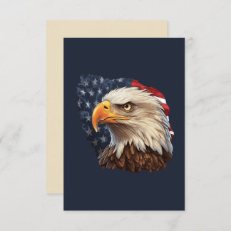 Cartão De Notas American Flag Bald Eagle