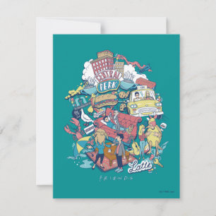 Cartão De Notas AMIGOS™   Colagem de Cartoons