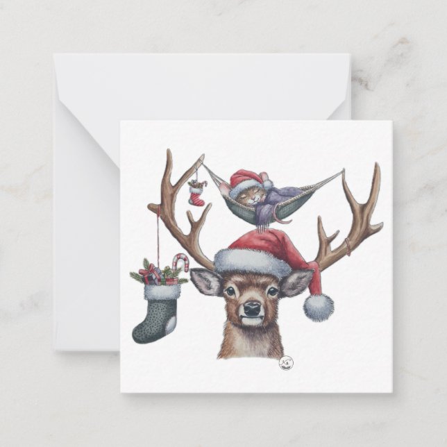 Cartão De Notas Amigos Festivos Flat (Frente)