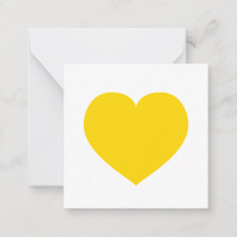 Cartão De Notas Amizade Feliz e Coração Amarelo