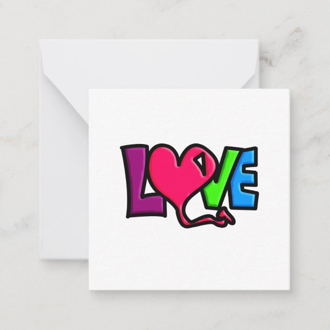 Cartão De Notas Amor (Frente)