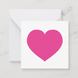 Cartão De Notas Amor Coração Rosa Quente Nota Doce Moderna