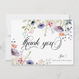 Cartão De Notas Amor em Bloom | Floral Obrigado