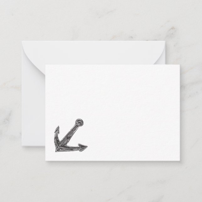Cartão De Notas Anchor design bonitinho (Frente)