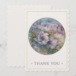 Cartão De Notas Anêmona Floral Agradecimento | Apreciação Elegante