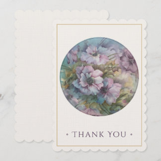 Cartão De Notas Anêmona Floral Agradecimento | Apreciação Elegante
