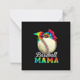 Cartão De Notas Aniversário da Mamãe de Beisebol Arte Mãe