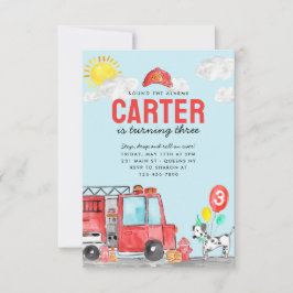 Cartão De Notas Aniversário do Bombeiro Bombeador do Som Orçamenta