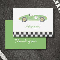 Aniversário do carro de corrida verde