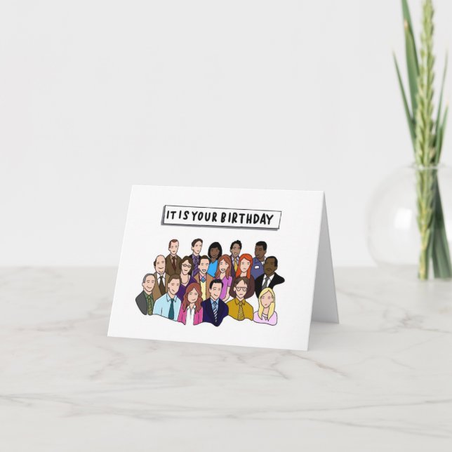 Cartão De Notas Aniversário do Office (Frente)