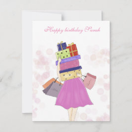 Cartão De Notas Aniversário personalizado, ilustração
