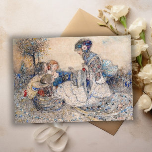 Cartão De Notas Annie French A Fairytale Mãe conta uma história