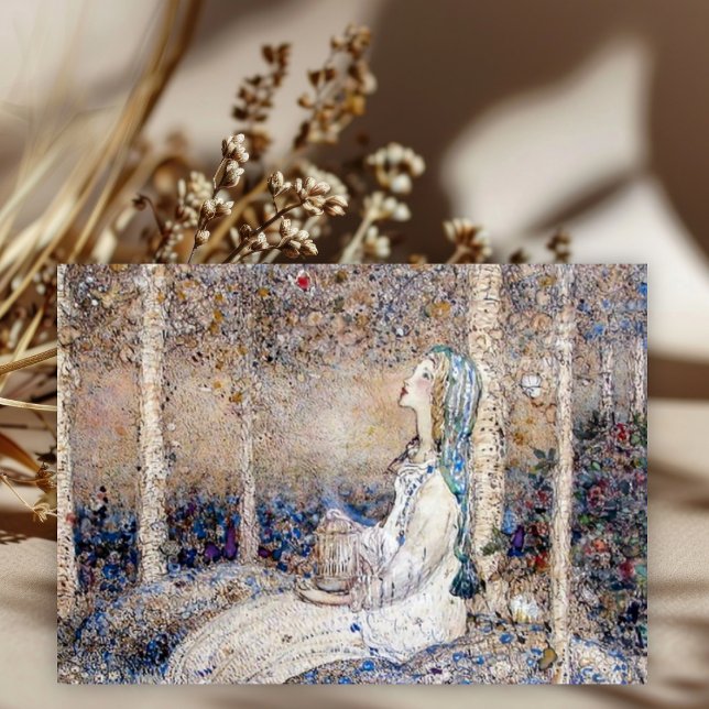 Cartão De Notas Annie French The Lady and Red Butterfly (Criador carregado)