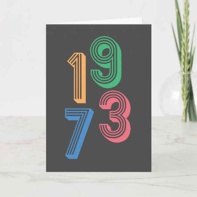 Cartão De Notas Ano de nascimento - 1973 - 50º Aniversário (Frente)