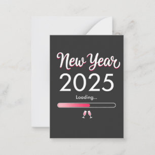 Cartão De Notas Ano Novo Carregando 2025 Feliz Ano Novo Natal 