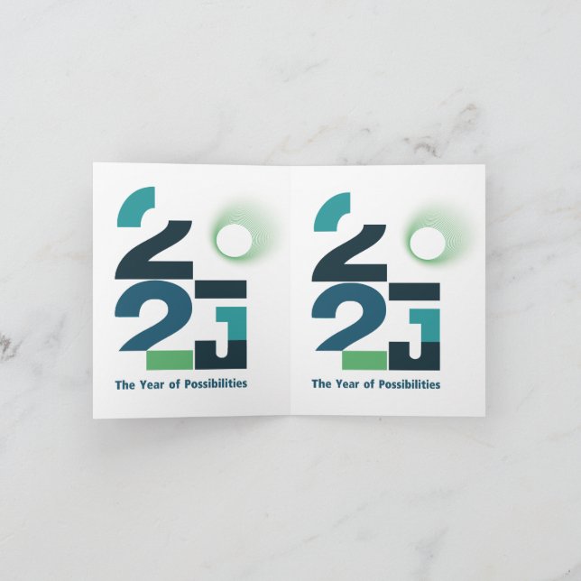 Cartão De Notas Anos de possibilidades (Interior)