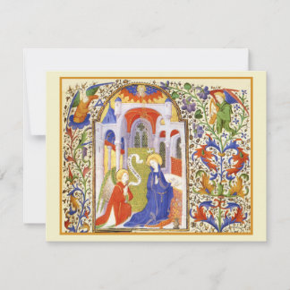 Cartão De Notas Anunciação iluminação medieval