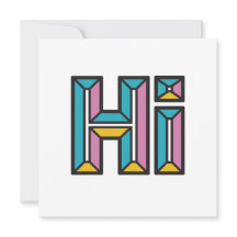 Apenas dizendo sua placa de nota plana em rosa, az