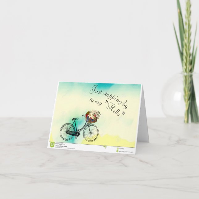 Cartão De Notas Apenas parando para dizer olá (Frente)