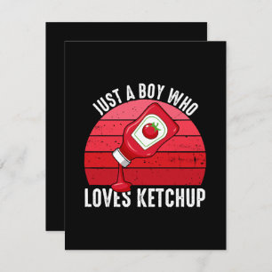 Cartão De Notas Apenas Um Menino Que Ama Ketchup