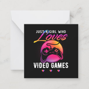 Cartão De Notas Apenas Uma Garota Que Ama Video Game