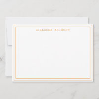 Apricot Modern Professional Double Border Card