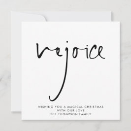 Cartão De Notas Aproveite o Elegante Script Black White no Natal