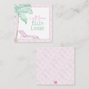 Cartão De Notas Aquarela Arte Deco Palm Beach