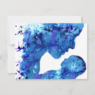 Cartão De Notas aquarela da Bela Madona e Menino