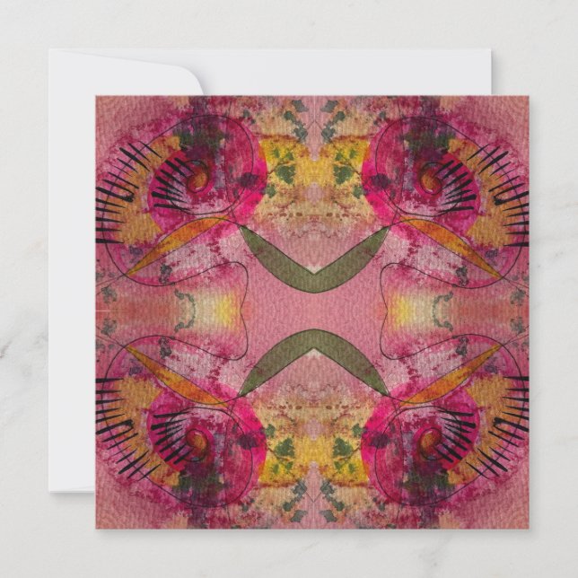 Cartão De Notas Aquarela E Abstrato De Tinta Belas Artes (Frente)