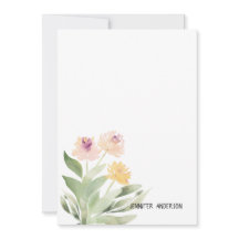 Aquarela Moderna Floral Verde Personalizada