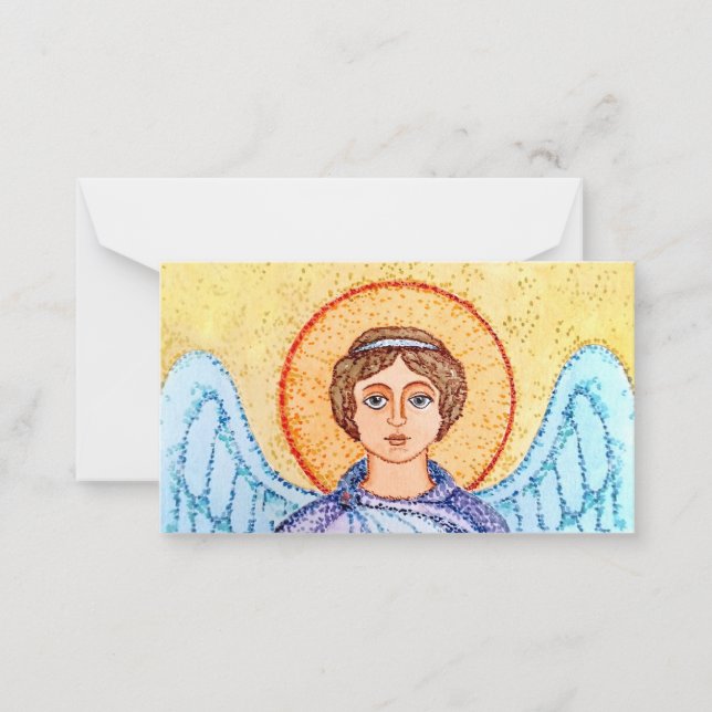 Cartão De Notas Aquarellzeichnung eines Engels. (Frente)