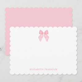 Cartão De Notas Arco de Aquarela Rosa Elegante Personalizado